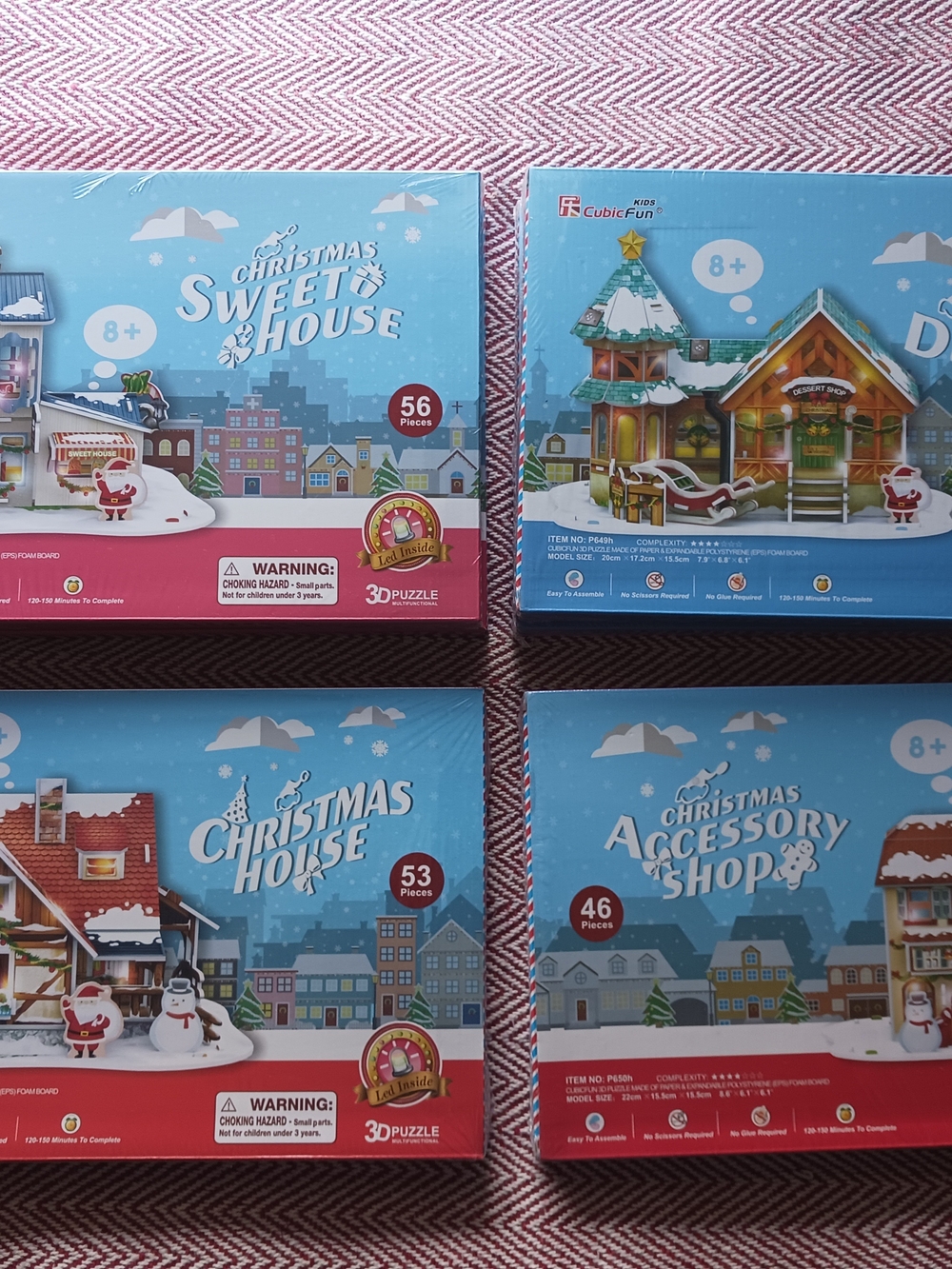 Christmas Sweet House 3D Puzzle Kit - Blue